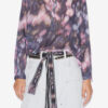 Maria bedrukte katoenen voile blouse