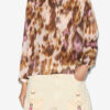Maria bedrukte katoenen voile blouse