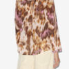 Maria bedrukte katoenen voile blouse
