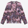 Maria bedrukte katoenen voile blouse