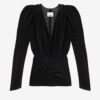 Marlin-blouse van burnoutfluweel