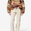 Marner fleece jas met wolkenprint