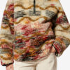 Marner fleece jas met wolkenprint