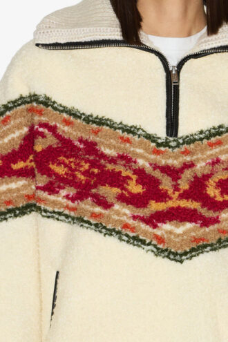 Marner Shearling-stijl jas met ritssluiting en kraag