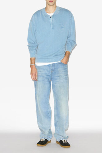 Mathias gewassen katoenen sweatshirt