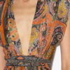 Melissa lange zijden jurk met print
