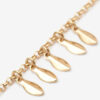 Metalen glanzende bladarmband met hangers