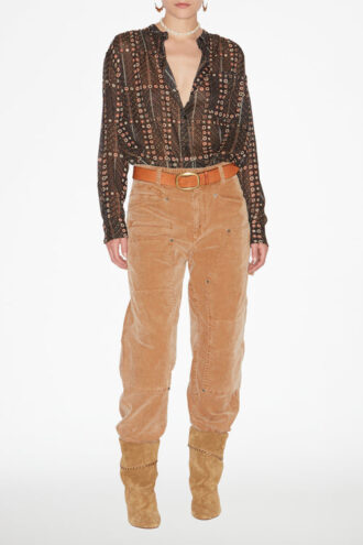 Mexika katoenen voile blouse met print