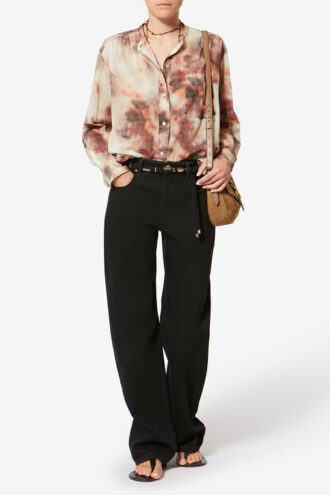 Mexika katoenen voile blouse met print