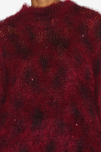 Mickaella Lange mohair trui met kralen