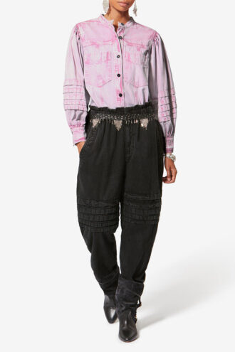 Mileda vervaagd chambray overhemd