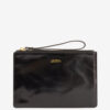 Mino glanzende leren clutch