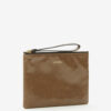 Mino glanzende leren clutch