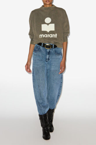 Moby katoenen sweatshirt met logo