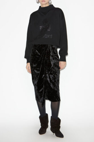 Moby Sweatshirt met opstaande kraag en logo