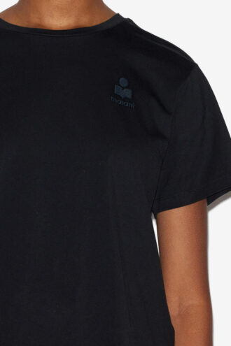 Mody katoenen T-shirt met korte mouwen en logo