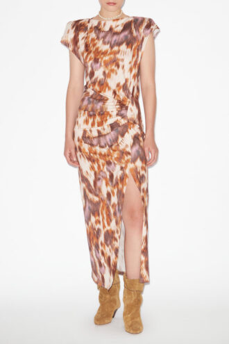 Nadela lange jersey jurk met print