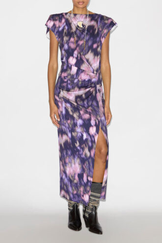 Nadela lange jersey jurk met print
