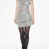 Nadilia korte metallic jersey jurk