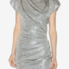 Nadilia korte metallic jersey jurk