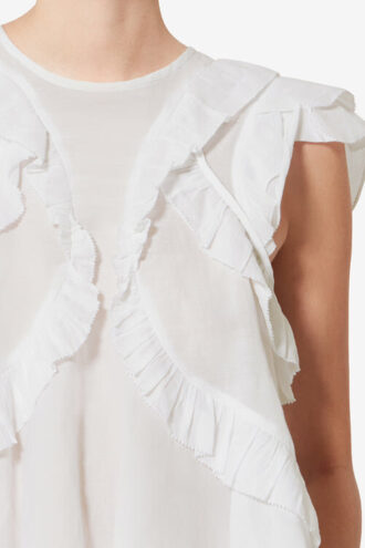 Nalou katoenen voile top met ruches
