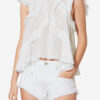 Nalou katoenen voile top met ruches