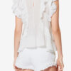 Nalou katoenen voile top met ruches