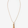 Naoki lange ketting in goudkleurig messing met kwastje
