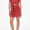 Naomi katoenen voile rok met print en smokwerk