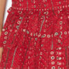 Naomi katoenen voile rok met print en smokwerk