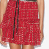 Naomi katoenen voile rok met print en smokwerk