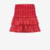 Naomi katoenen voile rok met print en smokwerk