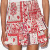 Naomi katoenen voile rok met smockwerk en bandana print