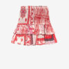 Naomi katoenen voile rok met smockwerk en bandana print
