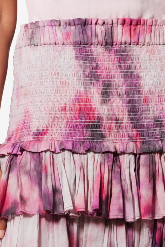 Naomi korte katoenen voile rok met ruches