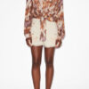 Nath katoenen voile shirt met print en strik