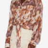 Nath katoenen voile shirt met print en strik