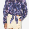 Nath katoenen voile shirt met print en strik