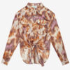 Nath katoenen voile shirt met print en strik