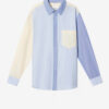 Nathael patchwork katoenen Oxford-overhemd