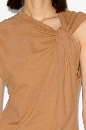 Nayda asymmetrisch katoenen T-shirt