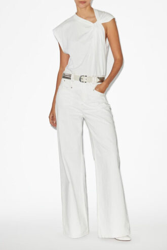 Nayda asymmetrisch T-shirt met korte mouwen