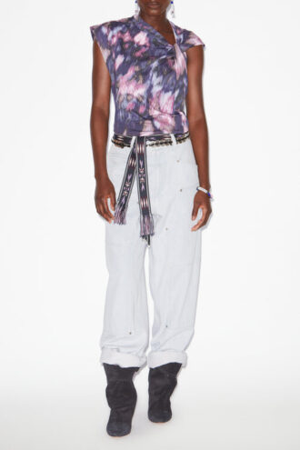 Nayda asymmetrisch T-shirt van katoen met print