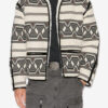 Nelkis jas met grafisch patroon en jacquard