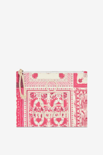 Netia katoenen clutch met logo