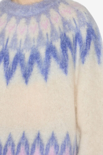 Nicolas Mohair Fair Isle-patroon trui