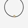 Nieuwe halve maan ketting met kraal