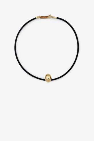 Nieuwe halve maan ketting met kraal