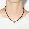 Nieuwe halve maan ketting met kraal