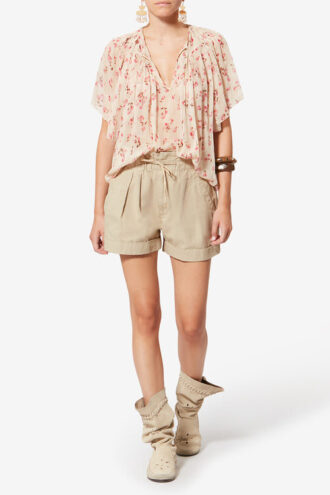Nirma katoenen en linnen canvas short